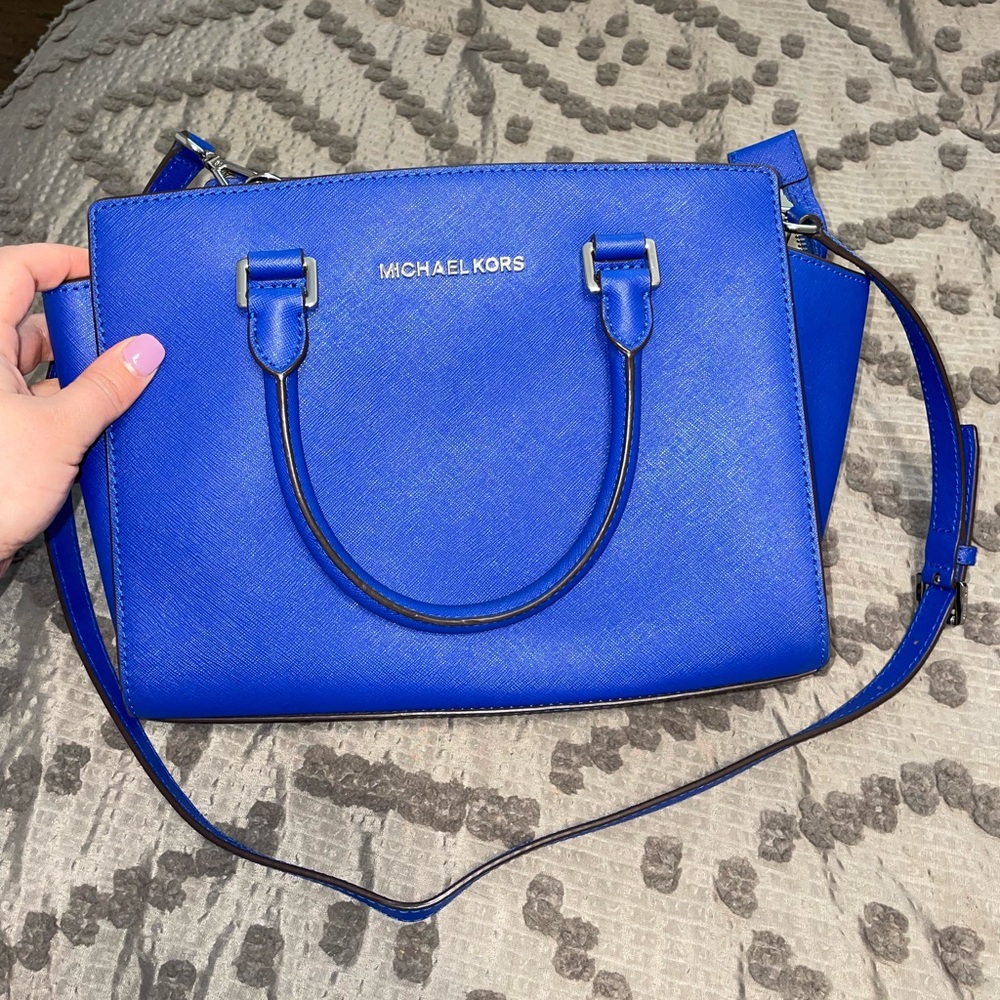 Michael Kors Small Crossbody Purse in Electric Blue